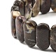 Эластичные браслеты овальной формы из натурального мексиканского агата BJEW-D036-03-3