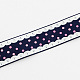 Single Face Polka Dot Printed Polyester Grosgrain Ribbon OCOR-S028-9mm-05-1