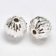 Fancy Cut Faceted Round 925 Sterling Silver Beads STER-F012-12C-2