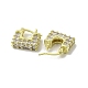 Rectangle Rack Plating Brass with Cubic Zirconia Hoop Earrings EJEW-Z035-02G-2
