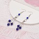 Natural Malaysia Jade Ball Beads Long Dangle Earring for Lady EJEW-JE04680-06-2