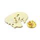 動物エナメルピン  衣類用バックパック用の軽金合金バッジ  猫の模様  28x27x1.5mm JEWB-I022-01B-3