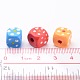 50PCS Mixed Lead Free Cube with Flower Wood Beads X-TB230Y-4