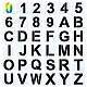 Gorgecraft 36 pz lettera stencil 3 pollici alfabeto modelli di plastica riutilizzabili numero stencil per la pittura su legno parete tessuto lavagna tela DIY-WH0176-77C-1