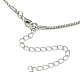 Fée zircone cubique avec collier pendentif coeur avec chaînes de boîte NJEW-C004-01C-4