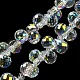 AB Color Plated Electroplate Transparent Glass Beads Strands EGLA-M030-01A-AB01-3