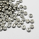 Cheriswelry cuentas de letras acrílicas chapadas en plata PACR-CW0001-03-1
