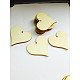 Pendenti a fette di dischi a forma di cuore in legno grezzo WOCR-PW0001-016B-2