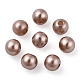 Spray Painted ABS Plastic Imitation Pearl Beads OACR-T015-05A-05-3