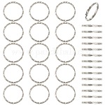 100 шт. Железные брелоки для ключей, брелок для ключей, платина, 25x1.5 мм