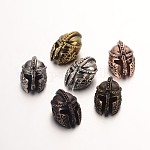 Tibetan Style Alloy Beads, Gladiator Helmet Charms, Mixed Color, 15x10x9mm, Hole: 2mm