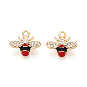 Rhinestone сплава и эмали подвески PALLOY-T092-41G-03