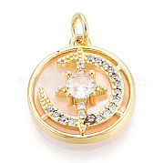 Латунные микропаве прозрачные подвески с фианитом KK-N268-36G