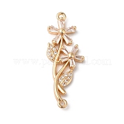 Латунные микропаве прозрачные подвески с фианитом KK-C062-095G