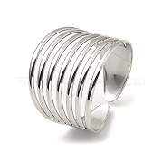 304 Stainless Steel Open Cuff Rings RJEW-Z018-32P