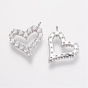 Латунь микро проложит класс Aaa кубического циркония подвески ZIRC-G086-01P-NR