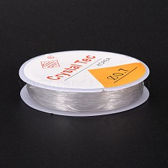 Hilo elástico elástico de cristal redondo, para pulseras, joyería de piedras preciosas, fabricación de abalorios, artesanía, Claro, 0.7mm, alrededor de 8.7 yarda (8 m) / rollo