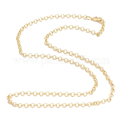 Collier en laiton rolo, avec fermoir pince de homard, or, 17.72 pouce (45 cm)
