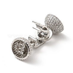 Messing Micro Pave klare Zirkonia Falte über Verschlüsse&nbsp;KK-G414-09P