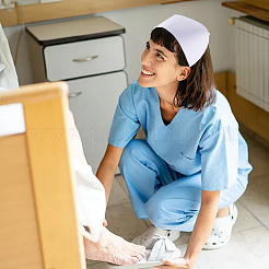 2 шт. хлопковая шапочка медсестры&nbsp;AJEW-CN0005-18