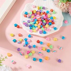 150pcs 2 Arten handgemachte Polymer-Ton-Perlen&nbsp;CLAY-TA0001-73