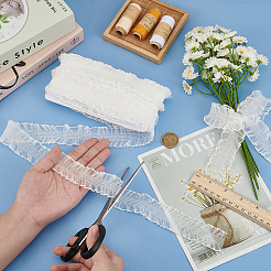 10 м поликоттоновая эластичная плиссированная кружевная лента&nbsp;OCOR-FG0002-62A-02