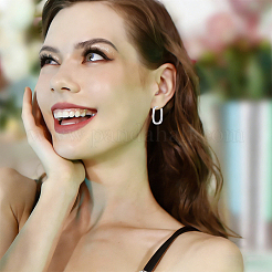 10 paire de boucles d'oreilles créoles en laiton bicolores&nbsp;EJEW-BBC0002-36