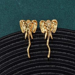 Серьги-гвоздики в форме слона из нержавеющей стали 304&nbsp;EJEW-A140-02G