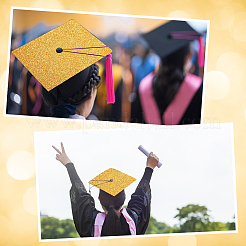 Квадратные наклейки на шапочку выпускника из блесток eva&nbsp;DIY-WH20053-05A