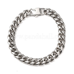 Bracelets à maillons cubains en acier inoxydable 304 pour femmes et hommes&nbsp;BJEW-F529-16P