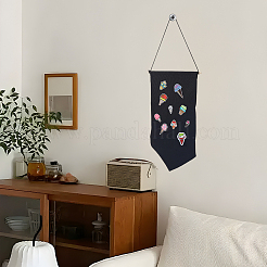 2 Stück 2 Farben Baumwolle Wandbehang Brosche Organizer Aufbewahrung&nbsp;AJEW-CP0010-43
