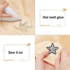 24 шт. 2 стиля компьютеризированная вышивка ткань утюг на / пришить патчи&nbsp;DIY-FG0002-85