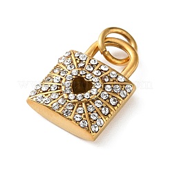Pendentifs en strass en acier inoxydable 304&nbsp;RB-CBA324D-01G-05