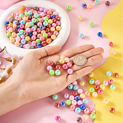 280шт 14 цвета непрозрачные акриловые бусины&nbsp;MACR-TA0001-39