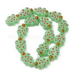 Perles en verre émaillé transparent sur le thème de Noël&nbsp;LAMP-B028-02