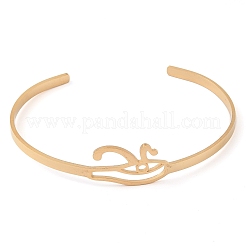 201 браслет-манжета из нержавеющей стали с изображением божественного глаза Гора для женщин&nbsp;LS-BJEW-P337-01G