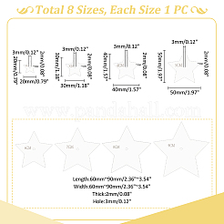 8 Stück Acrylplatten in 8 Stilen&nbsp;DIY-WH0622-148B