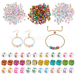 700шт 3 стиля непрозрачные акриловые бусины&nbsp;OACR-PJ0001-01D