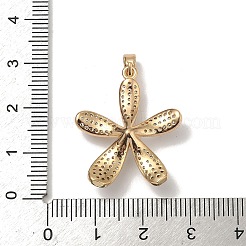 Латунные микропаве прозрачные подвески с фианитом&nbsp;KK-B138-02G