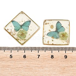 Pendentifs en résine époxy transparente et imprimés&nbsp;KK-F074-01D