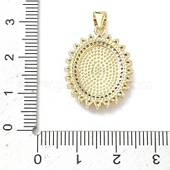 Латунные микропаве прозрачные подвески с фианитом&nbsp;KK-P350-06B-G