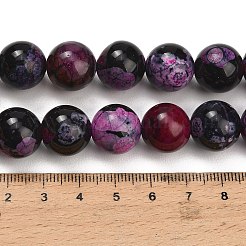Natürliche Feuer Crackle Achat (gefärbt und erhitzt) Perlen Stränge&nbsp;G-K425-A06-14mm