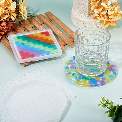 4шт 4 стиля набор силиконовых форм для подставок под чашки&nbsp;DIY-TA0013-69