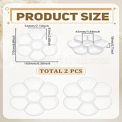 7-секционная пластиковая палитра для акварели и масла&nbsp;AJEW-WH0314-833A