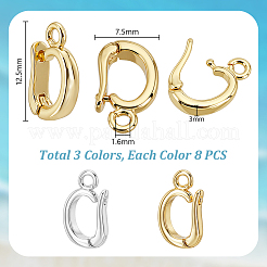 16 шт. 2-х цветные латунные подвески с микропаве из кубического циркония&nbsp;KK-GA0002-08