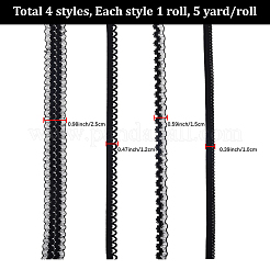 10м 2 стиля трикотажная леска нейлон эластичная кружевная отделка&nbsp;OCOR-DJ0001-41