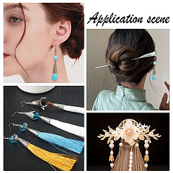 90 шт. 3-цветная бусина в тибетском стиле из сплава в форме конуса&nbsp;FIND-SC0007-95