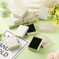 12 шт. подарочные коробки для хранения украшений из бумаги с бантом&nbsp;CBOX-TA0001-14F