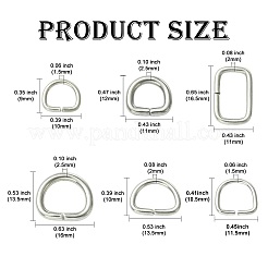60 шт. 6 D-образных кольца из нержавеющей стали 304&nbsp;STAS-CJ0003-36