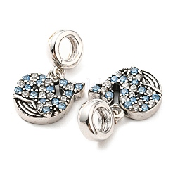 Подвески из латуни с микропаве из циркония&nbsp;KK-M247-18AS